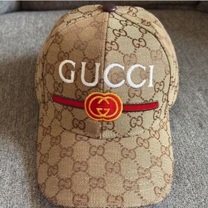 Gucci Brown Logo Baseball Cap